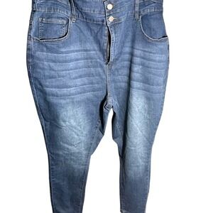 SHEIN CURVE+ Plus Size 5XL Jeans Denim Blue Stretch Elastic Waist